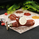 Retro Wax Seal Geometric Pattern Sealing Wax Stamp Wood Handle Crafts