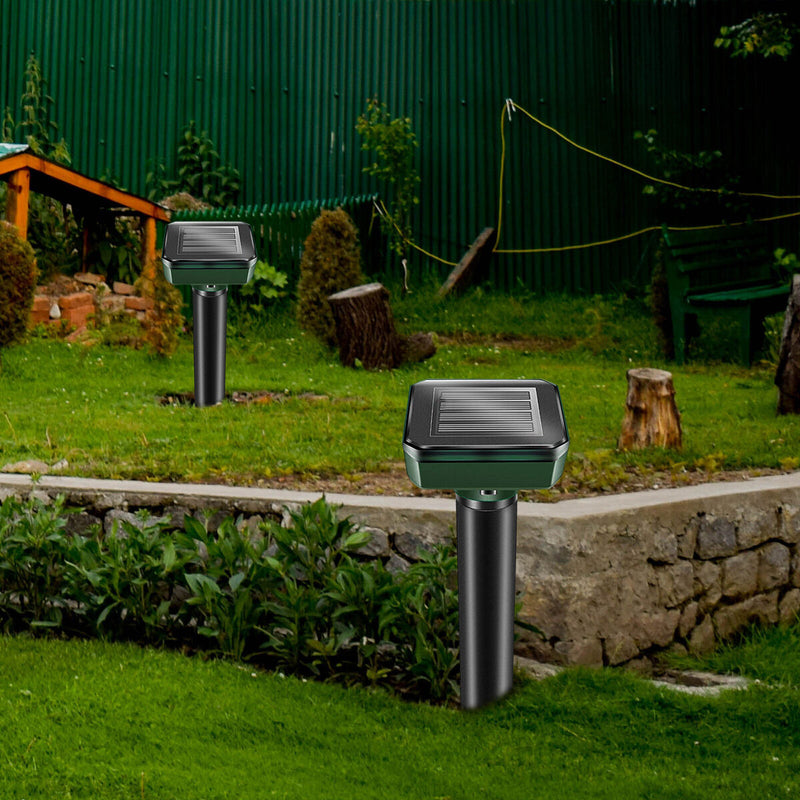 4x Solar Power Cat Dog Repellent Ultrasonic Fox Pest Scarer Deterrent Repeller