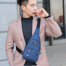 Women Fashion Solid Color Shoulder Chest Bag Travel Large Handbags (Blue)