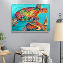 Diamond Painting Marine Turtle Full Round Drill Picture of Rhinestone Drawing