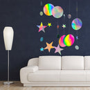 Star Paper Garland Ornaments Birthday Party DIY Wedding Decor (Star Round) Newly