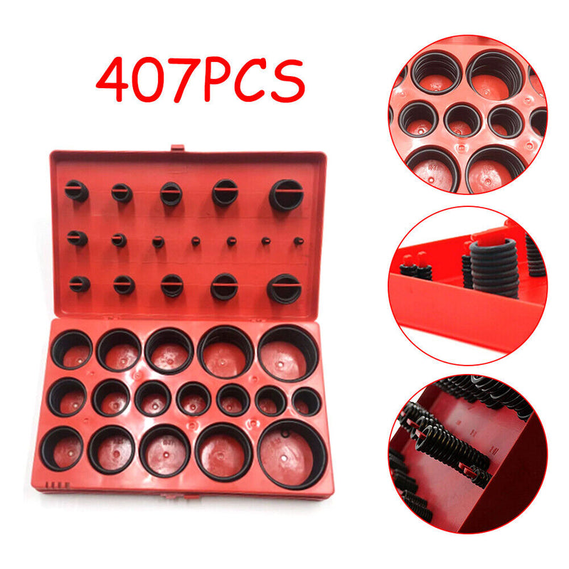 Assorted Car O-Ring Seal Automotive O Ring Rubber Gasket Washer (407pcs) Newly