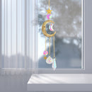 #A Wind Chime Crystal Light Catcher Moon Prism Metal Frame Ball Ornament Gifts