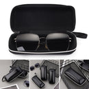 Black Portable Sunglasses Box Zipper Glasses Case Storage Pouch Spectacle Case