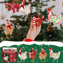 4pcs Scarf Chicken Hanger for Festival Scarf Chicken Pendant Christmas Orna