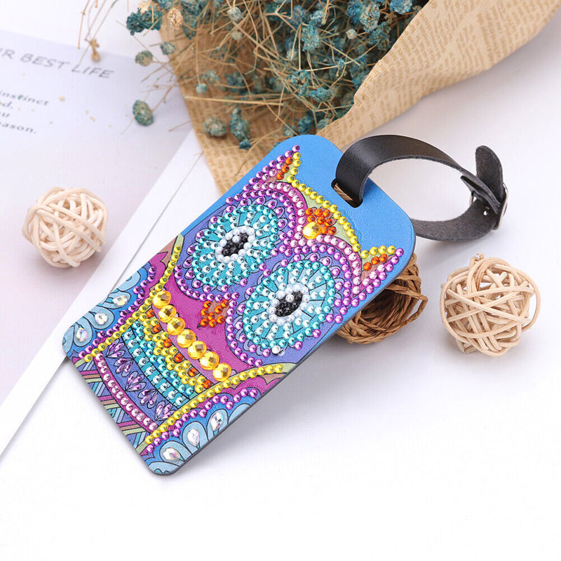 DIY Special Shaped Diamond Painting Bird Pattern Leather Boarding Pass