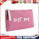 Fashion Women Letter Print Clutch Cosmetics Storage Makeup Bags (Rose Red)