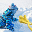 Snowball Maker Tool Duck Shape Snow Ball Tongs Clip with Handle (Yellow) Newly