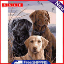 5D DIY Diamond Painting Full Round Drill Three Dogs Wall Decor Rhinestone Art