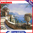 Hand Painted DIY Seaside Corridor Painting By Numbers Kit Canvas Oil Art Picture