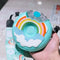 #A 380ml Donut Water Bottle - Portable Toddler Drink Bottle for Outdoor School