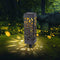 Solar Waterproof Hollow Lamp Lawn Stakes Sensor Garden Light (Warm White)