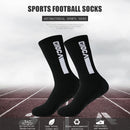 Anti Slip Football Socks Baseball Rugby Soccer Socks for Adults (Black)