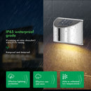 Warm White 4 LED Solar Lights Waterproof Wall Stair Lamp for Security