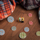 100pcs Colorful Painted Wooden Round Buttons Set DIY Clothes Crafts Accessories