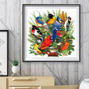 Diamond Full Drawing DIY Drill Round Rhinestone Birds Gathering 5D Painting K