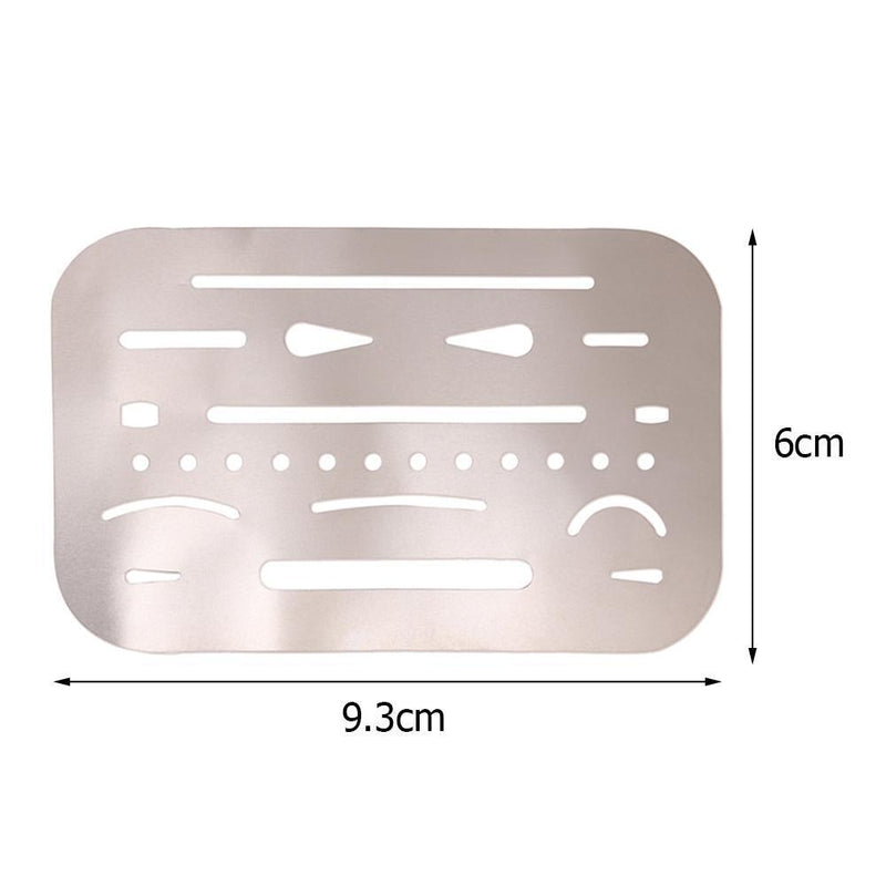 Stainless Steel Erasing Shield Hollow Out Drawing Drafting Rulers Tool