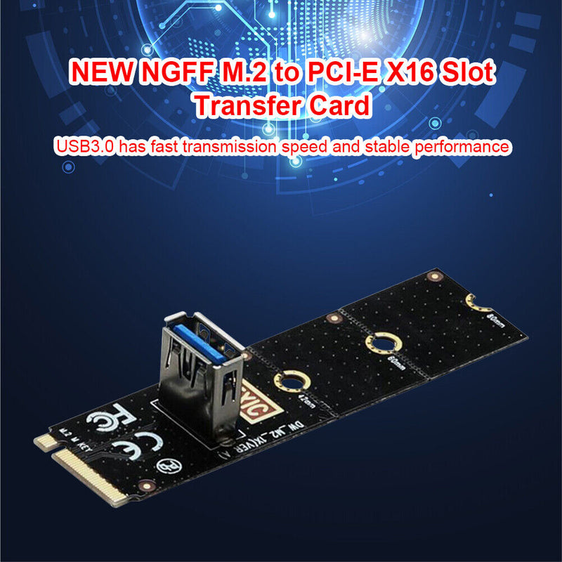 5Gbps M.2 M Key to PCI Express X16 Adapter NGFF to USB 3.0 Port Transfer Card