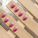 24pcs Gradient Gouache Artificial Nails Full Cover Press on Nail Manicure Tool