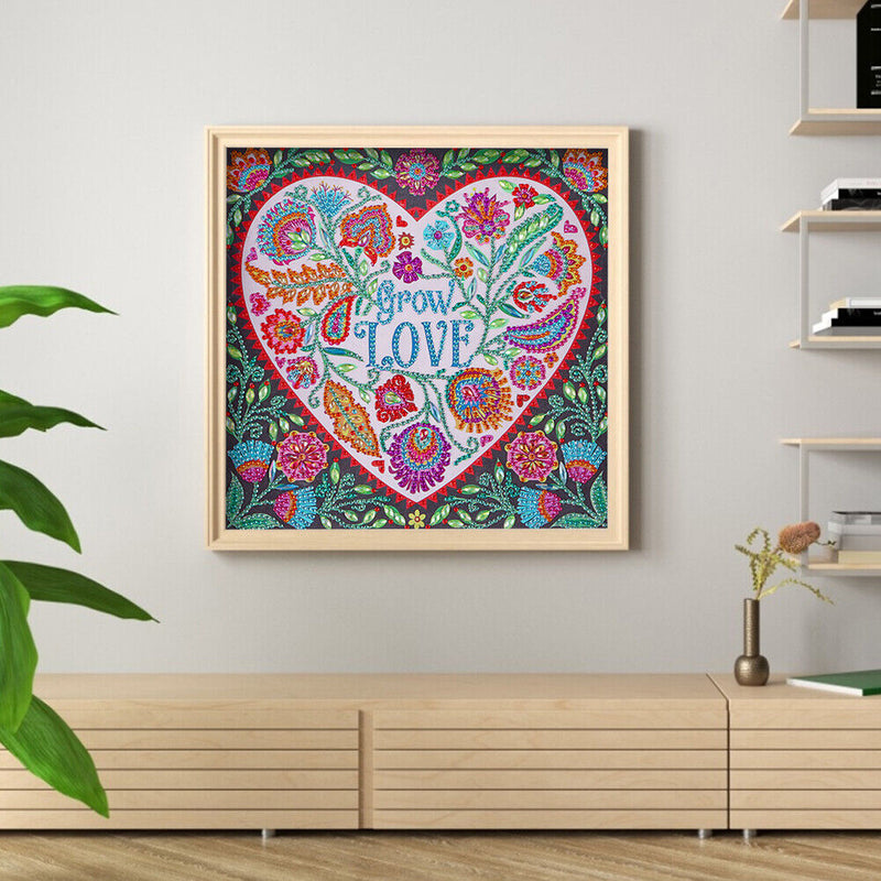 Partial Special Shape Drill Diamond Painting Heart Rhinestone Draw (UP112)