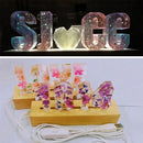 Rectangle Display Pedestal Night Lighted Base Durable Stand (White Light) Newly
