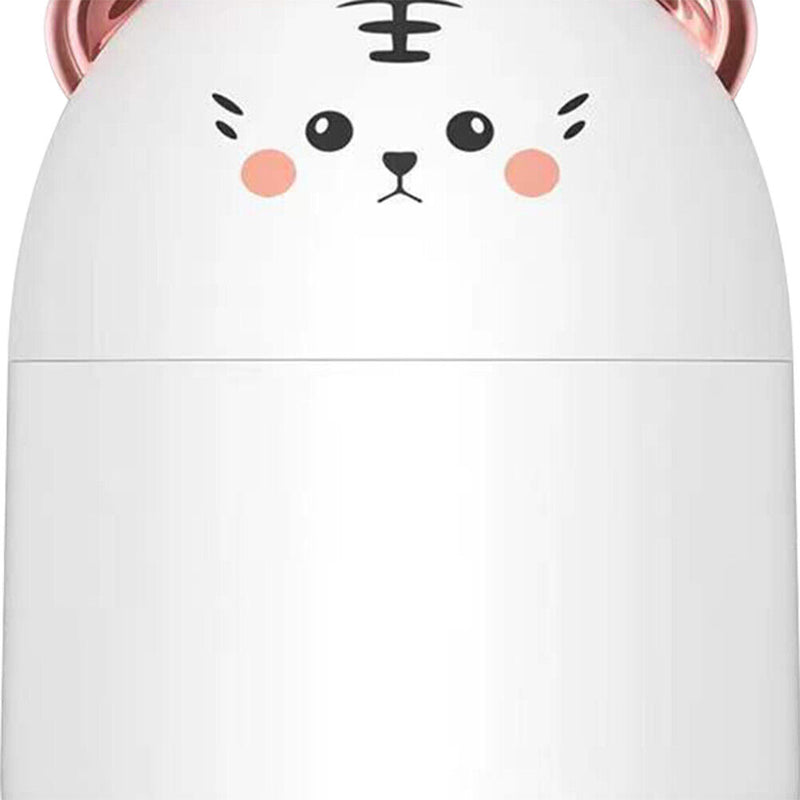 Air Humidifier Cute Tiger Aroma Diffuser with Night Light Cool Mist (White)