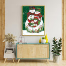 Christmas Snowman Oil Paint By Numbers DIY Drawing Hand Painted Wall Art Craf