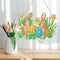 Easter Rabbit Eggs Ornament DIY Rhinestone Pendants Handcraft Hanging Decoration