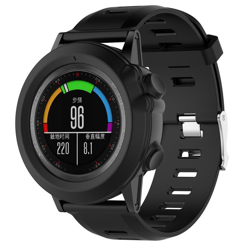 Silicone Case Cover for Garmin Fenix 3 HR Quatix 3 Tactix Bravo(Black) Newly