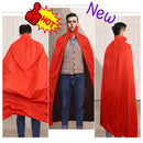 Halloween Black Red Cape Reversible Dracula Devil Cloak Fancy Dress150c*