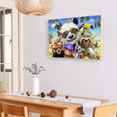 DIY Digital Picture Panda Sloth Frameless Oil Painting By Number Handicraft
