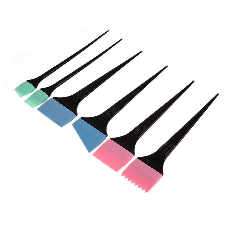 6pcs Professional Hair Dyeing Brush Comb Set for Salon Hair Coloring(Black)