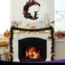 Crystal Pendant Gothic Rose Halloween Wreath Moon Cat Garland Door Hanging
