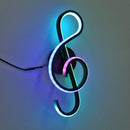 Modern LED Musical Note Wall-Mounted Home Living Room Bedside Light (Black)