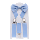 Hair Bow Set Baby Elastic Braces Cow Tie Belts Printed Bow Tie Kids Suspenders