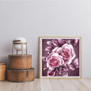 Frameless Oil Paint By Numbers Flower DIY Canvas Picture Craft Kit for Home