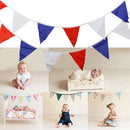 12 Flags White Red Blue Flag Banner Pennant Wedding/Birthday Party Decor Newly