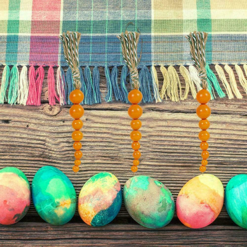 2022 Rope Tassel Radish Beads String Wooden Beaded Pendant Home Decor Craft H0J2