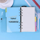PVC Loose-Leaf Shell Notebook Diary Hand Account Binder (Transparent A6)