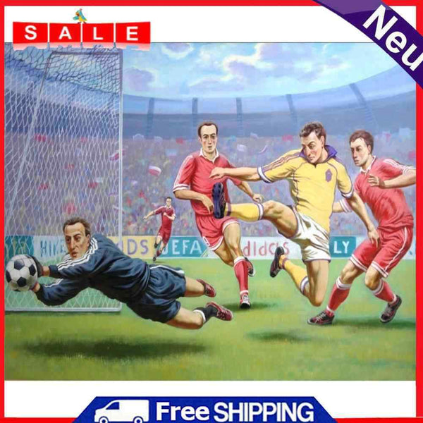 Football Sport Canvas Painted Oil Paint By Numbers Wall Art Modern Bedroom Decor