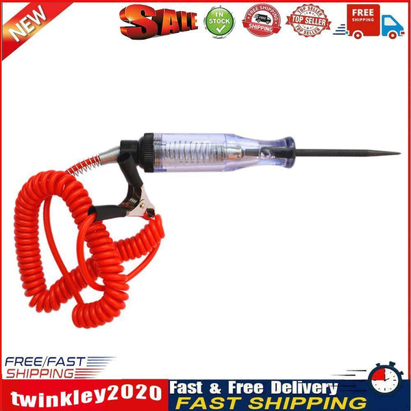 DC 6-24V Transparent Car Auto Motorcycle Circuit Tester Probe Test Pencil Newly