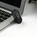 Mini 3 Port USB 2.0 Rotate Splitter HUB High Speed Laptop Expansion R6A9