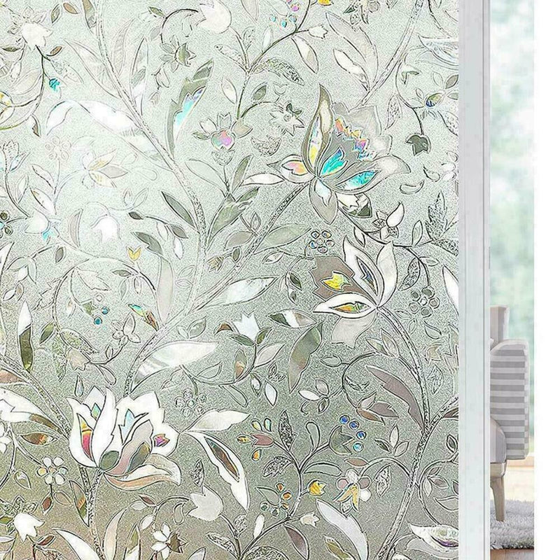 Frosted Window Film Privacy Glass Doors Curtains Decorative DIY M8Y2 J6N6