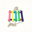 Colorful Wooden Bite Chewing Perch Pet Parrot Birdcage Suspension Swing Ham