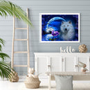 Rose and Wolf Diamond Painting Kits Full Square Drill 40x30cm (ZQF8896)