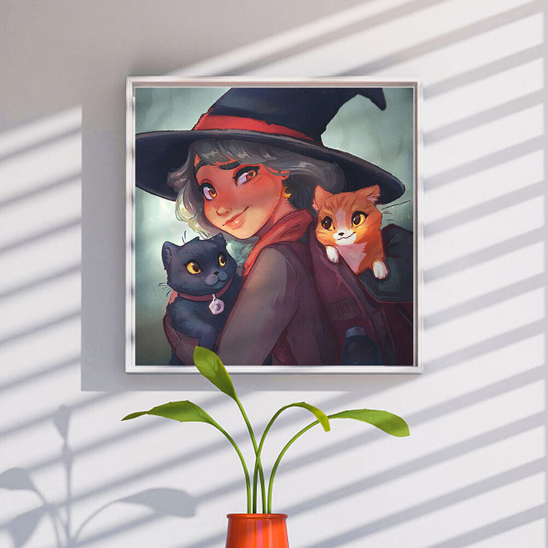 Witch Girl Diamond Painting Kits Full Round Drill Home Wall Decor Art Craft
