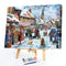 Oil Paint By Numbers Winter Street Frameless Picture Craft Kit for Living Room