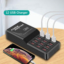 Hub 60W Desktop Use Charging Station 12 Port Power Supply USB Phone Charger