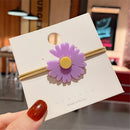 Women Simple Hair Accessories Hair Rope Little daisy Hair Ring High Elastic