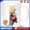 Unique Creative Ceramic Coffee Mugs with Letter J Decors for Home Office